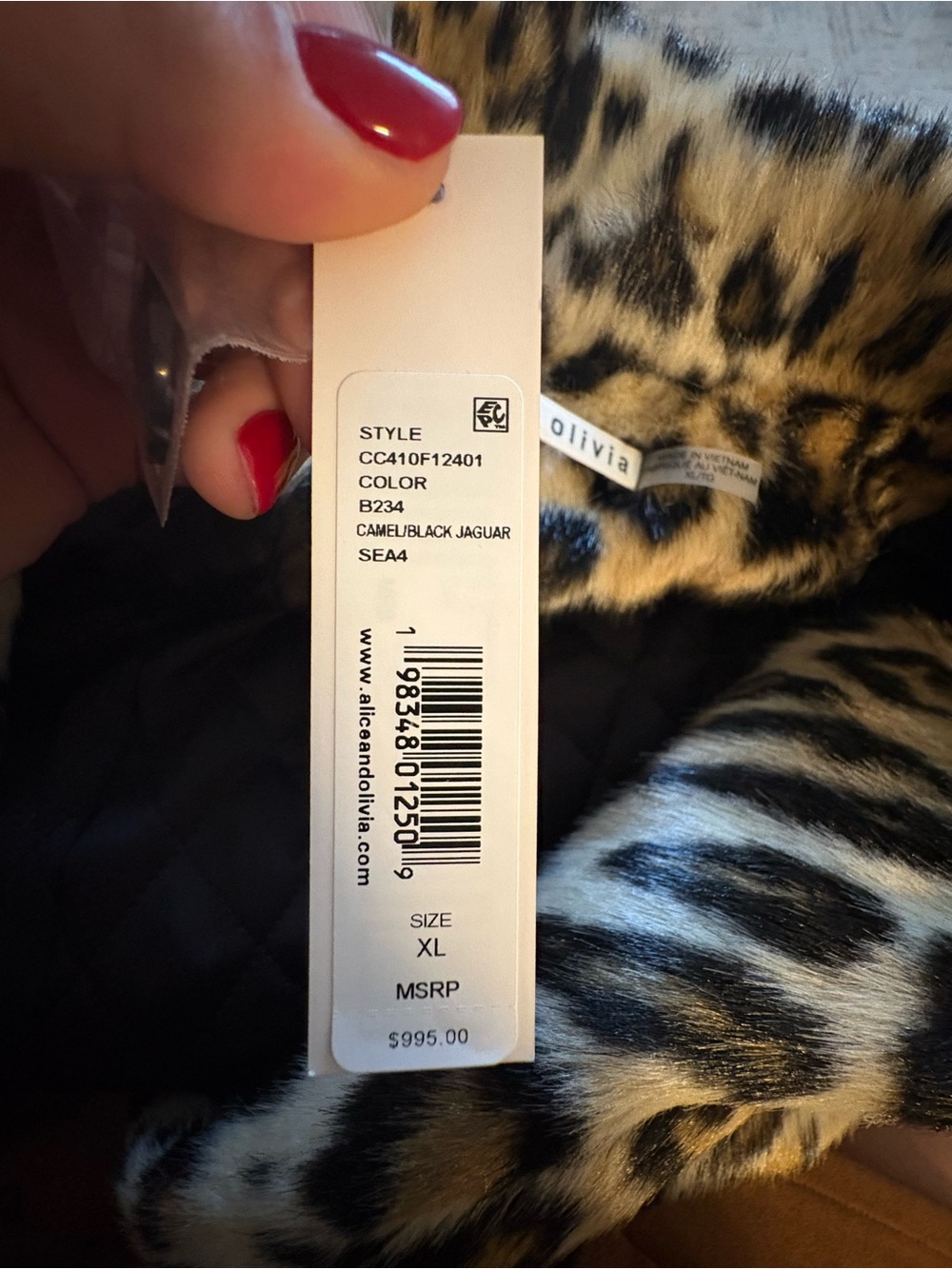 Alice + Olivia Leopard Print Faux Fur Jacket - Picture 5 of 6